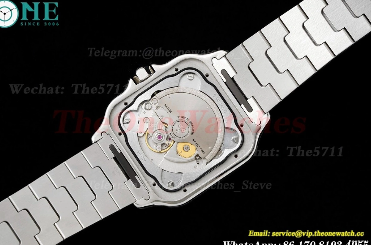 Blue 40mm BVF Mens Cartier Santos SS 2018 XL De SS MY9019 0216